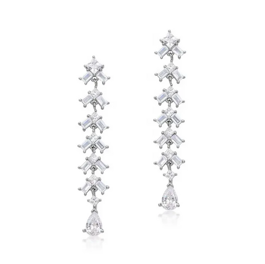 Chandelier Drop Moissanite Earring stud