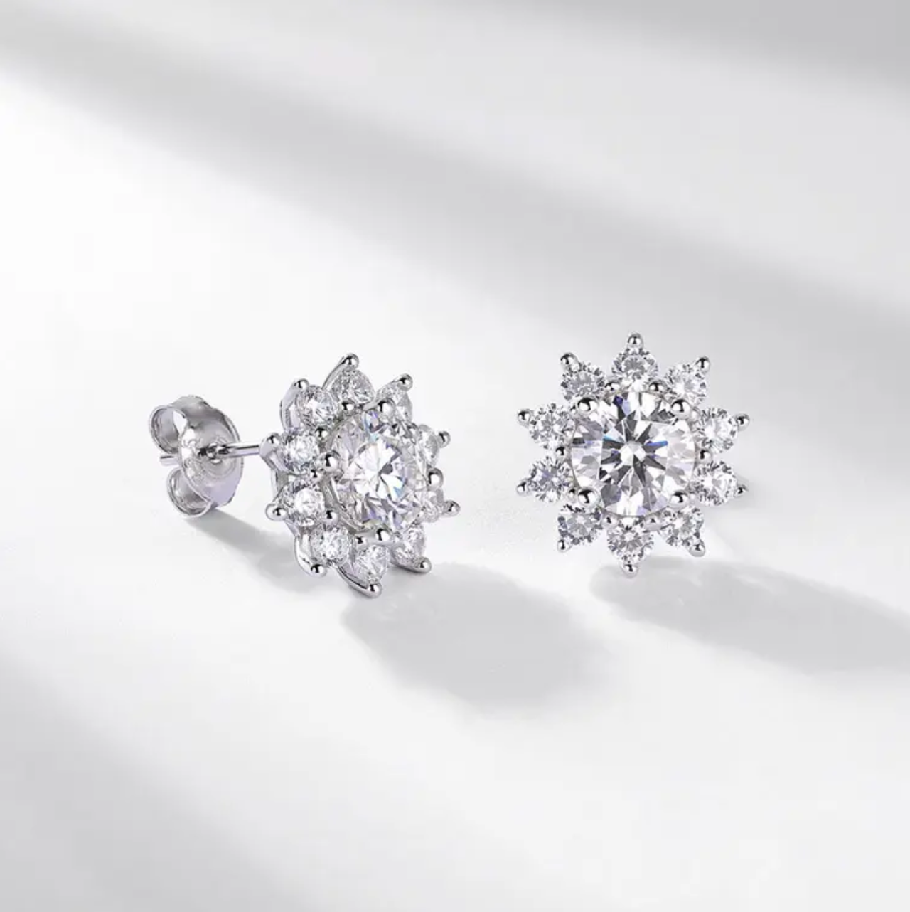 Vintage Style Moissanite Earring stud