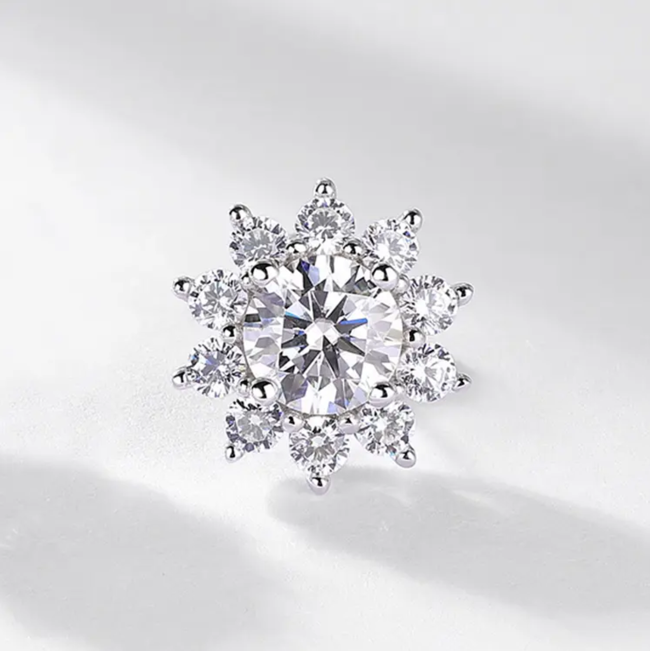 Vintage Style Moissanite Earring stud