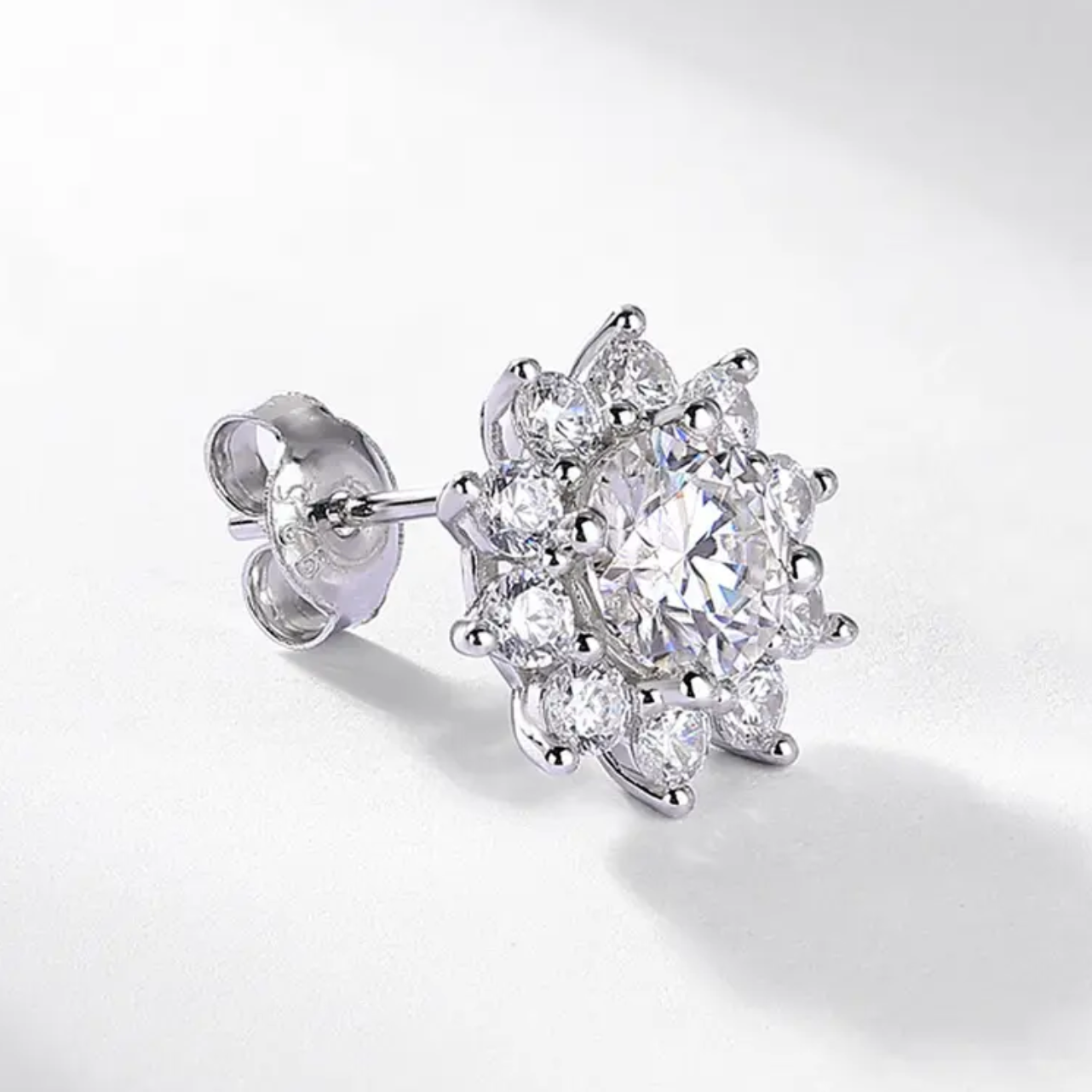 Vintage Style Moissanite Earring stud